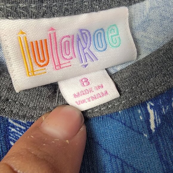 LuLaRoe Kids 8 Blue Gray Shirt The Nightmare Before Christmas Causal Outdoors - Picture 3 of 7